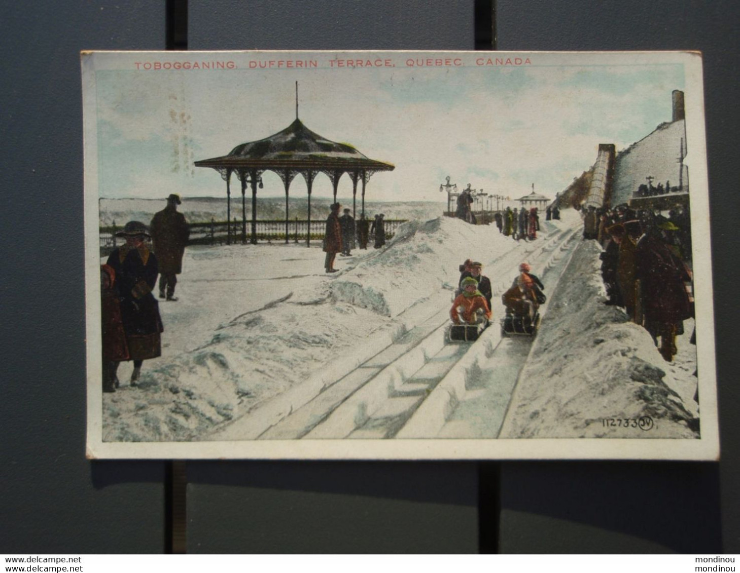 Cpa TOBOGGANING DUFFERIN TERRACE QUEBEC CANADA. 1926 - Québec - Château Frontenac