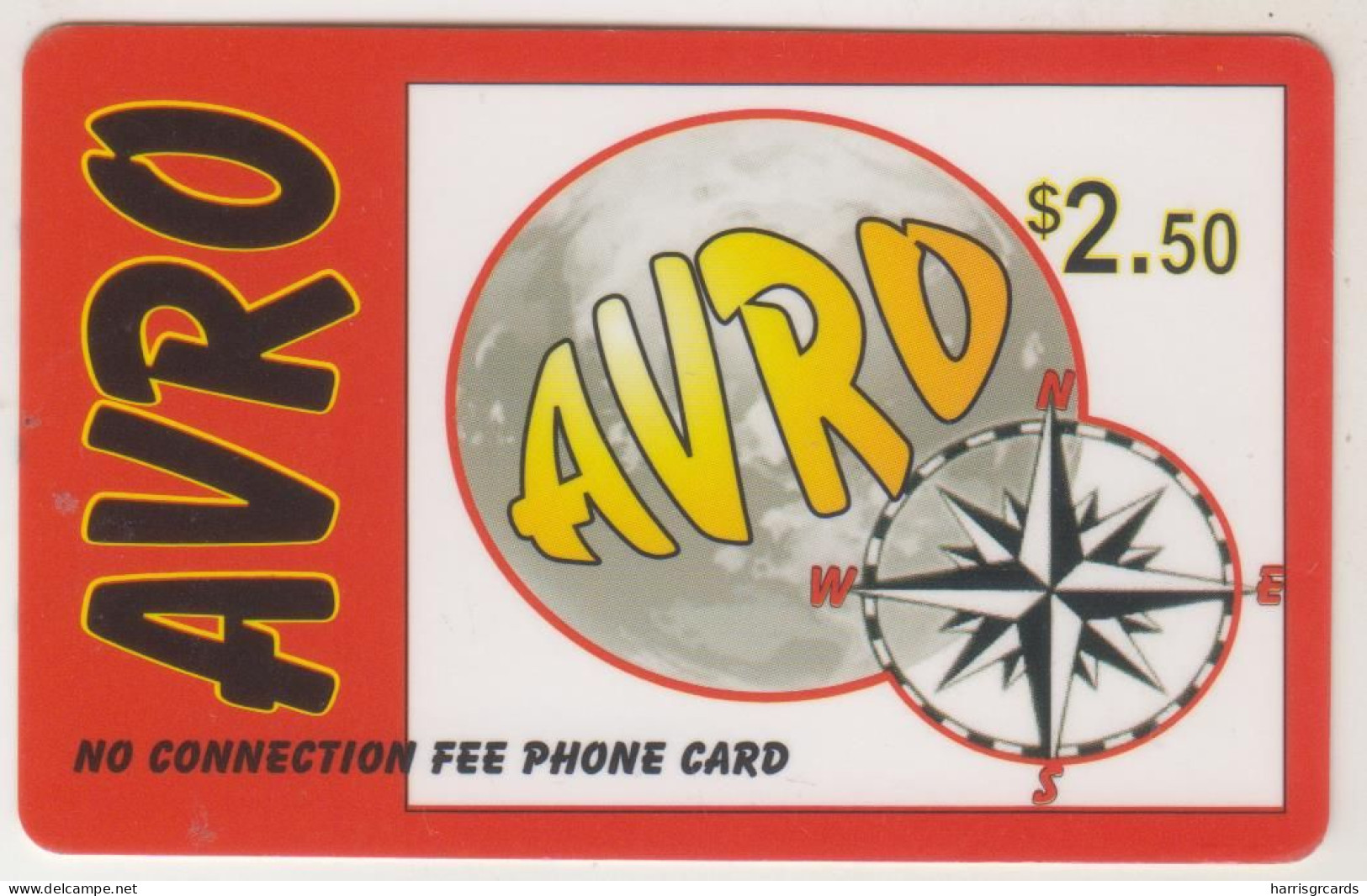 CANADA - Avro, MCI Prepaid Card $2.50, Used - Canada