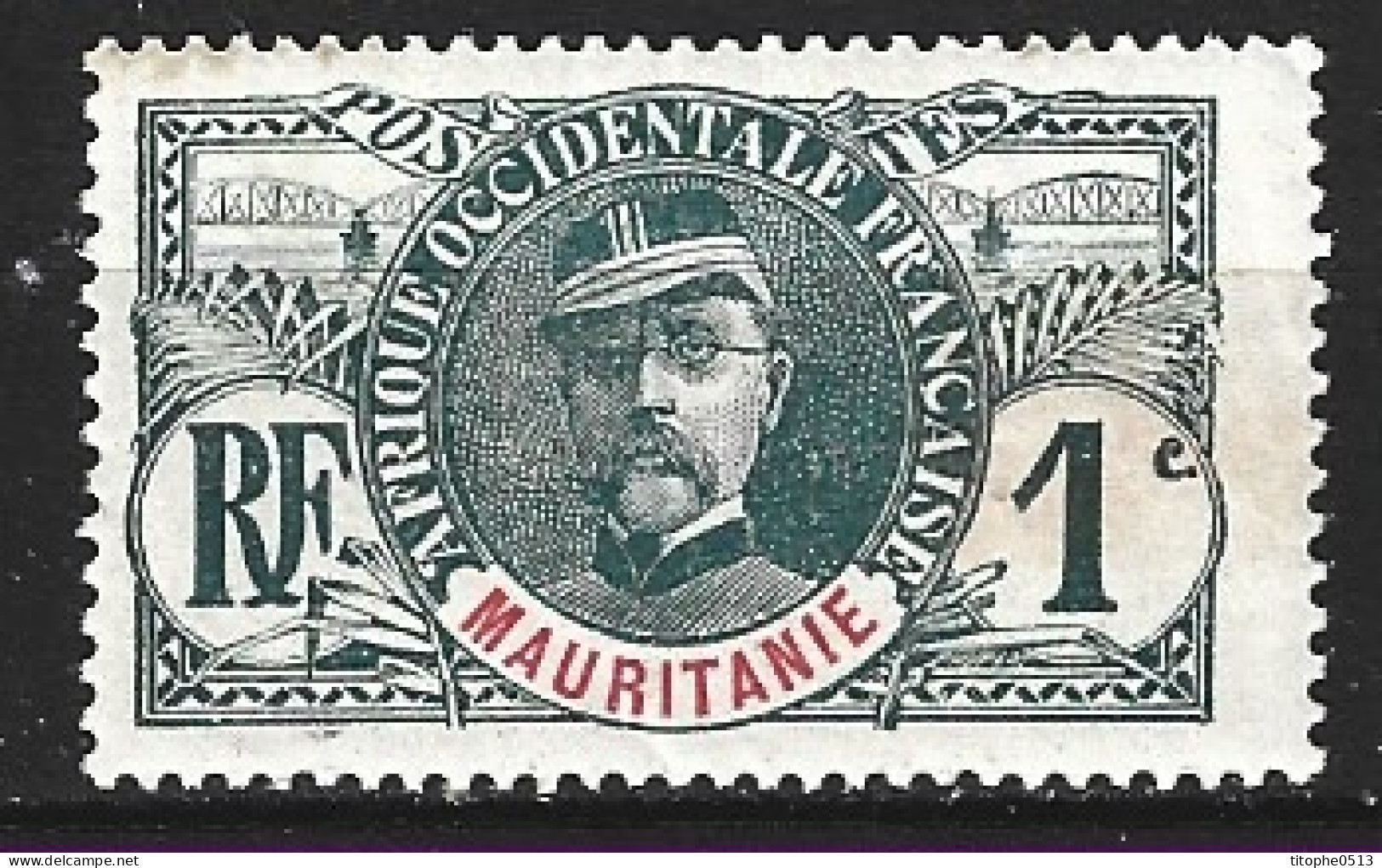 MAURITANIE. N°1 De 1906. Général Faidherbe. - Oblitérés