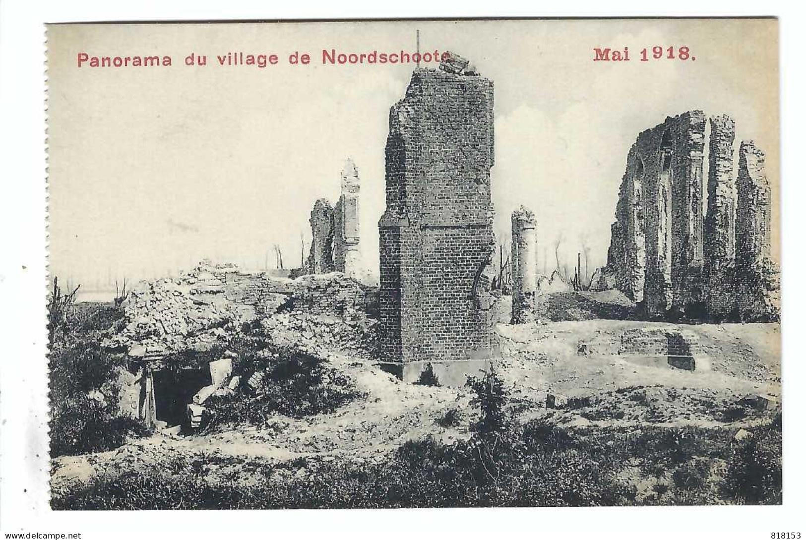 Lo-Reninge Noordschote   Panorama Du Village De Noordschoote  Mai 1918  PhoB - Lo-Reninge