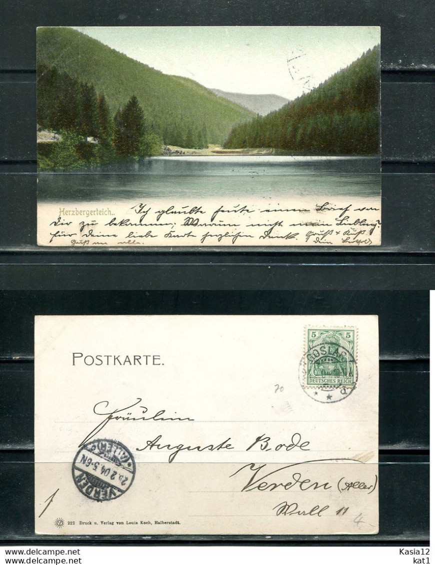 K14191)Ansichtskarte: Herzbergerteich, Gelaufen 1904 - Herzberg
