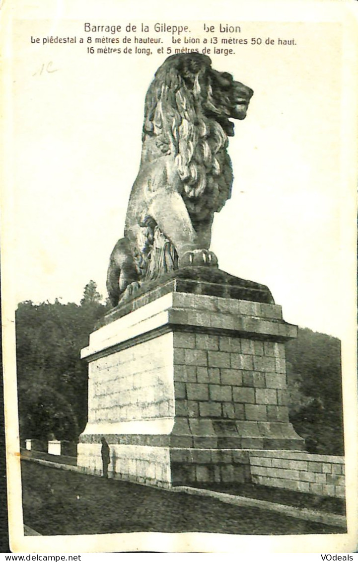 Belgique - Liège -  Gileppe (Barrage) - Barrage De La Gileppe - Le Lion - Gileppe (Barrage)