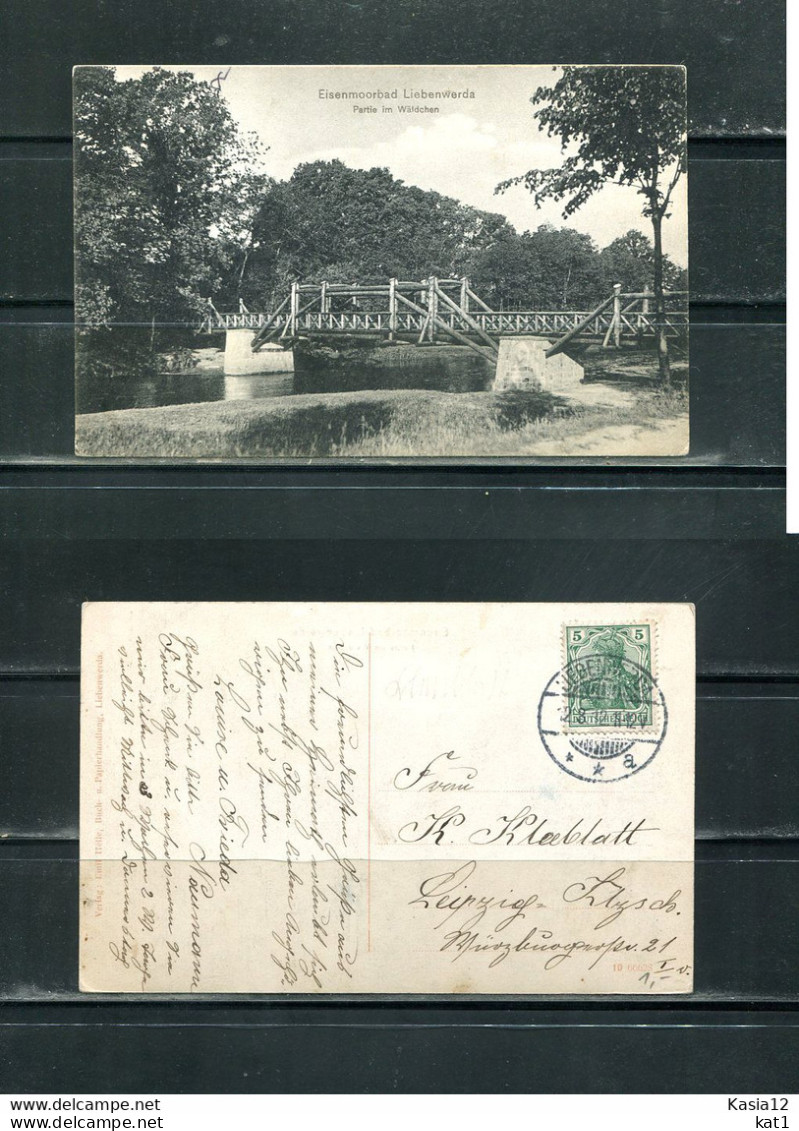 K14401)Ansichtskarte: Bad Liebenwerda, Partie Im Waeldchen, Gelaufen 1912 - Bad Liebenwerda