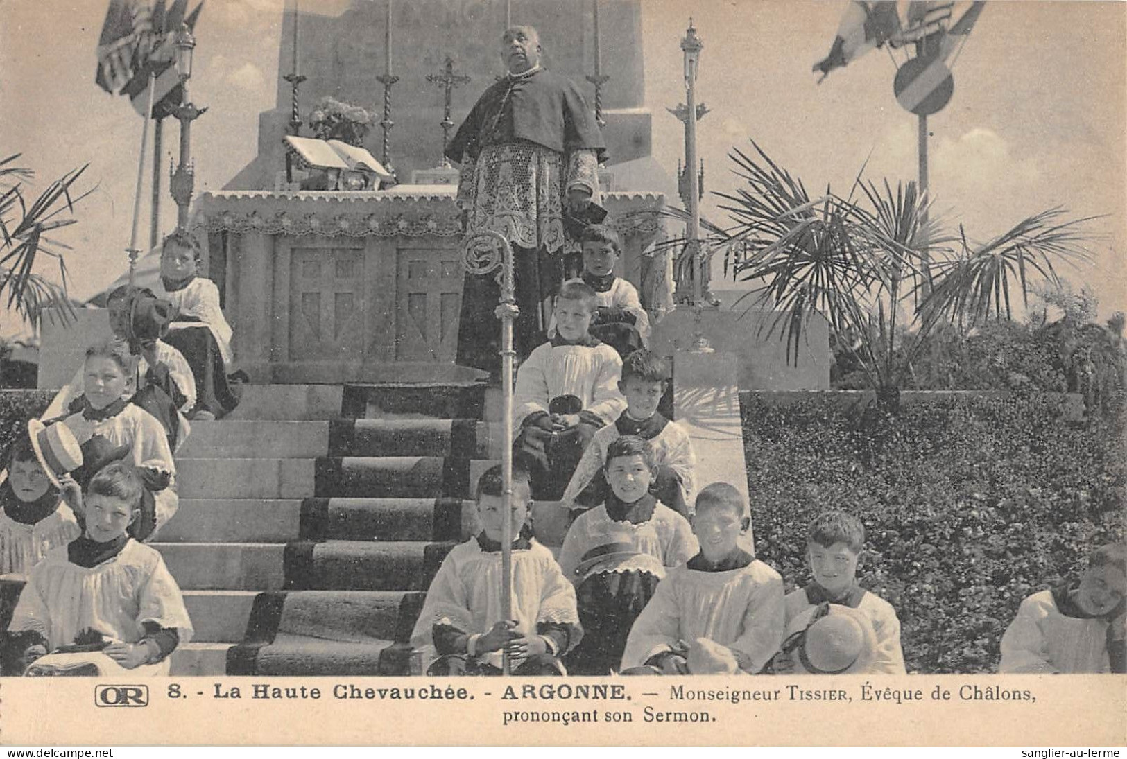 CPA 55 LA HAUTE CHEVAUCHEE / ARGONNE / Mgr TISSIER / EVEQUE DE CHALONS PRONONCANT SON SERMON - Sonstige & Ohne Zuordnung