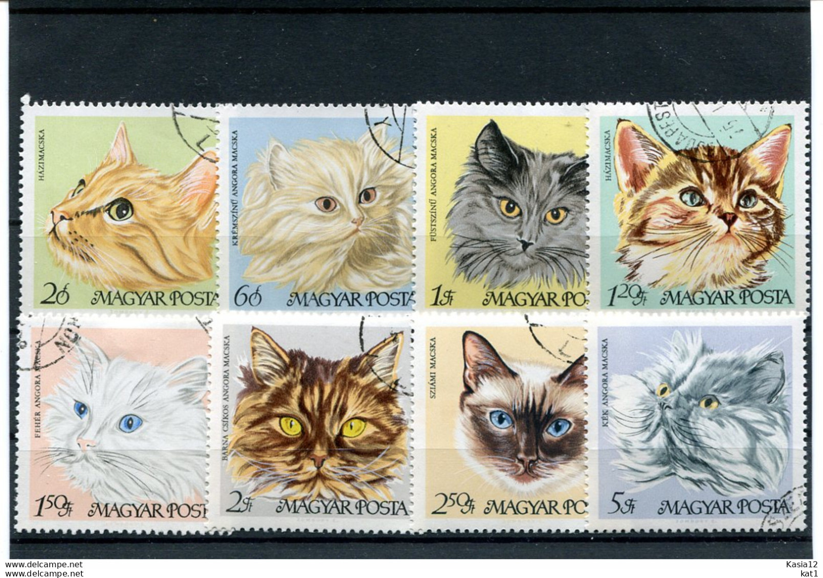 A51204)Katzen: Ungarn 2387 - 2394 A Gest. - Otros & Sin Clasificación