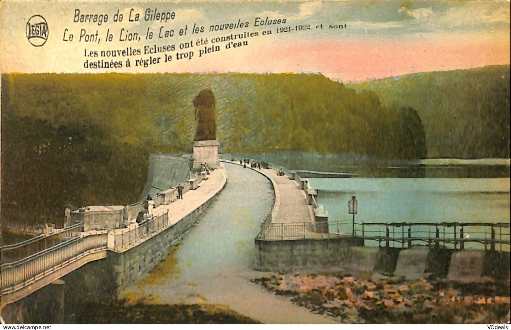 Belgique - Liège -  Gileppe (Barrage) - Le Pont, Le Lion, Le Lac Et Les Nouvelles Ecluses - Gileppe (Barrage)