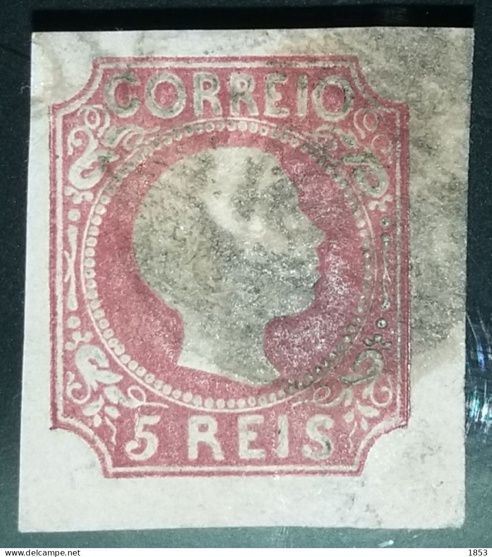 1855/56 - D.PEDRO V.CABELOS LISOS CE5 CUNHO V (EXELENTES MARGENS) - Used Stamps