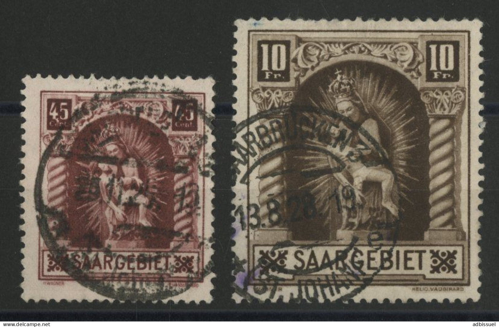 SARRE N° 101 + 102 (MI 102 + 103) Oblitérés Cote 42 € - Used Stamps