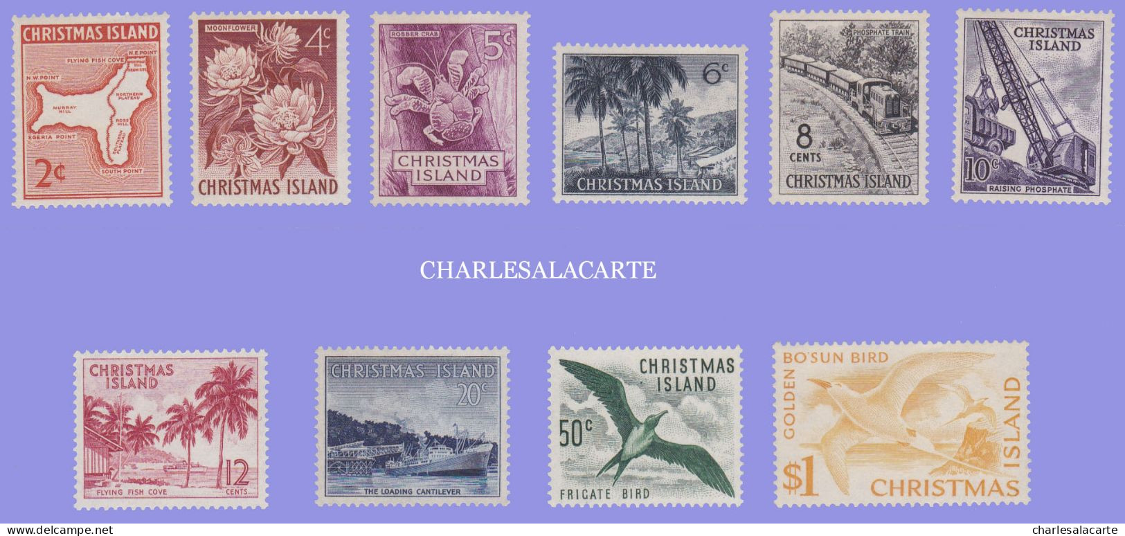 CHRISTMAS ISLAND 1963  VARIOUS VIEWS  DEFINITIVE STAMPS  SG 11-20  U.M. - Christmas Island