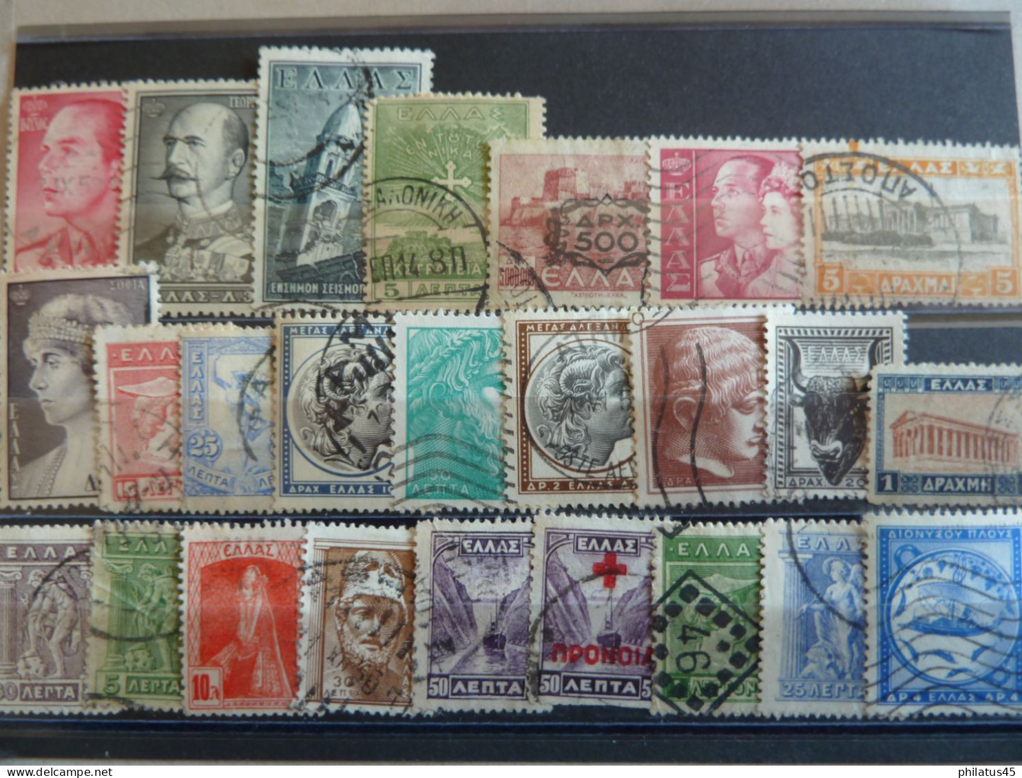 GRECE  LOT DE TIMBRES ANCIENS - Collections