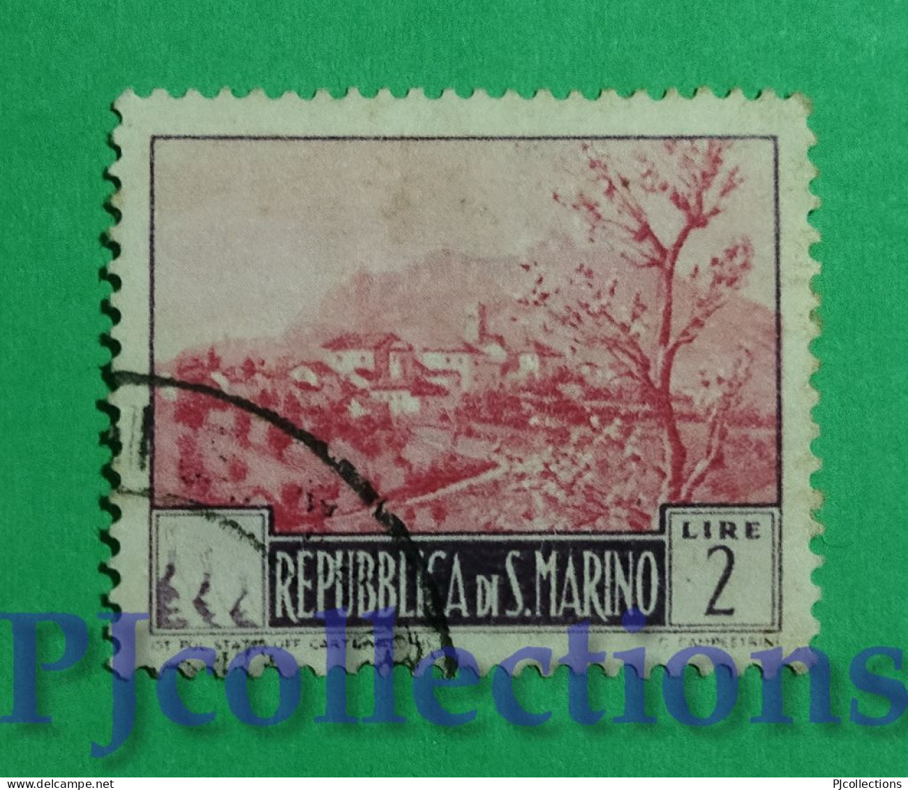 S849- SAN MARINO 1949 PAESAGGI - LANDSCAPES 2L USATO - USED - Gebruikt