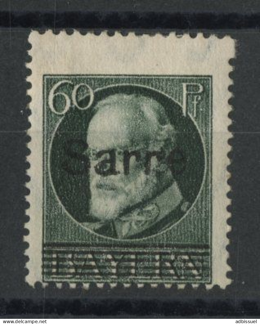 SARRE N° 26 Variété De Piquage Décalée Neuf * (MH) 60 P Vert-gris - Nuevos