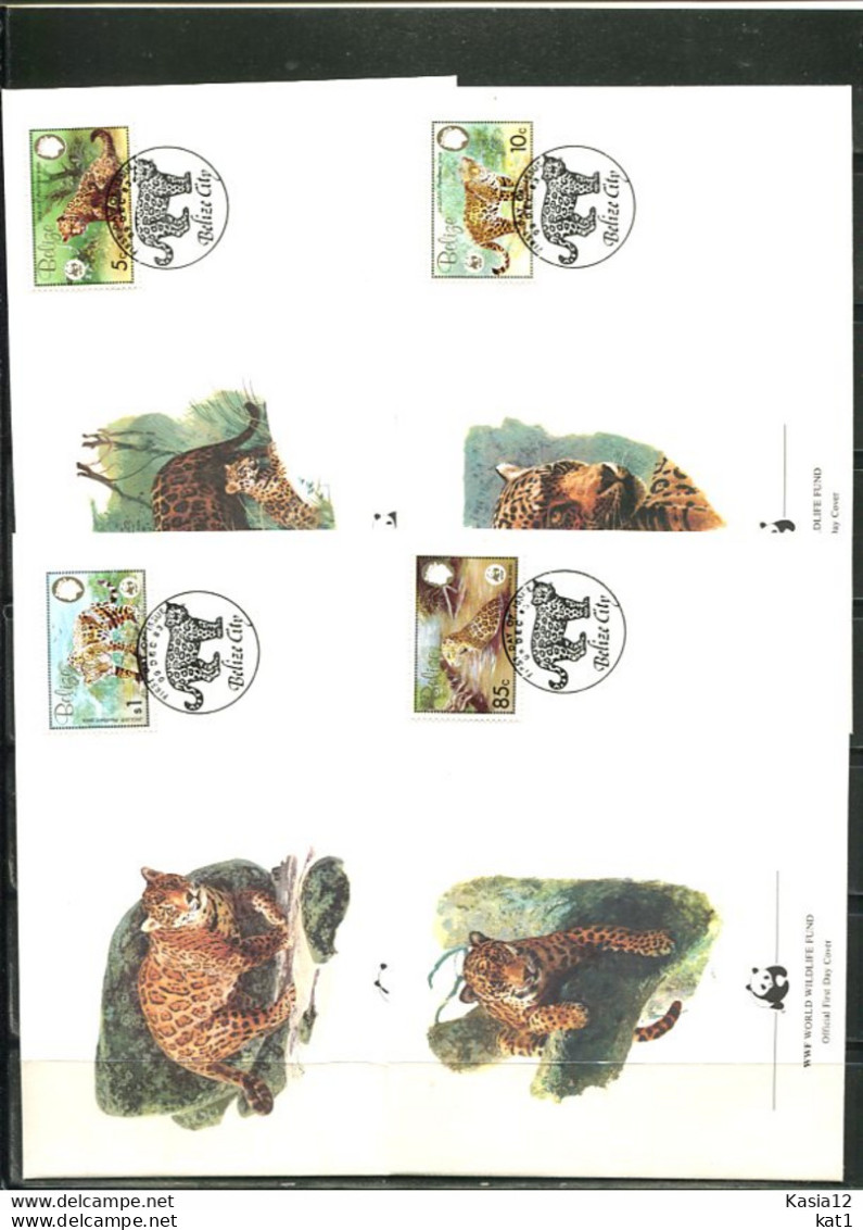 A51380)WWF-FDC Saeugetiere: Belize 719 - 722 - FDC