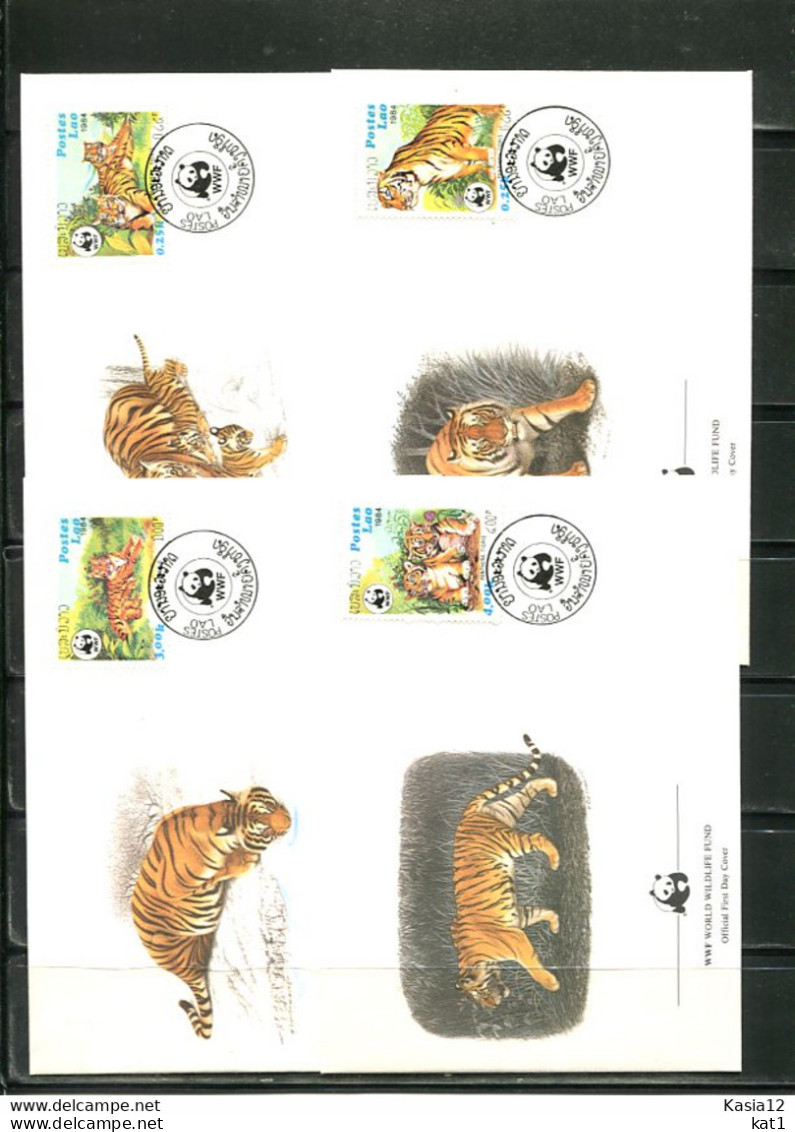 A51391)WWF-FDC Saeugetiere: Laos 706 - 709 - FDC