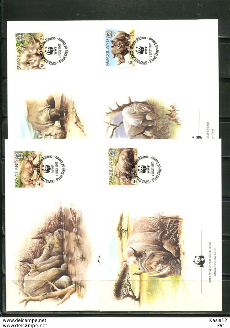 A51401)WWF-FDC Saeugetiere: Swaziland 528 - 531 - FDC