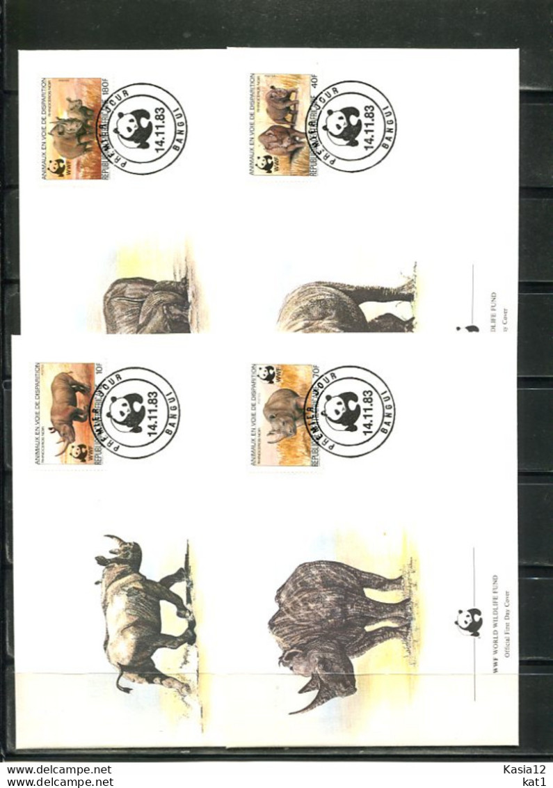 A51405)WWF-FDC Saeugetiere: Zentralafrika 985 - 988 A - FDC
