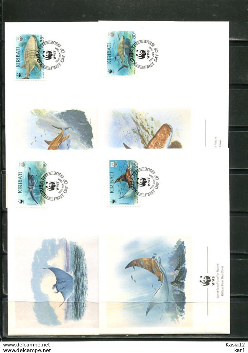 A51424)WWF-FDC Fische: Kiribati 566 - 569 - FDC