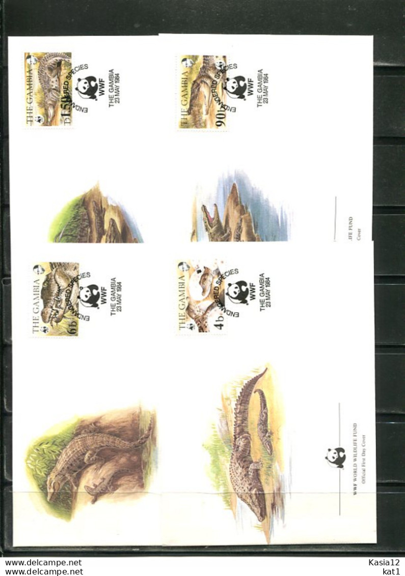 A51430)WWF-FDC Reptilien: Gambia 517 - 520 - FDC