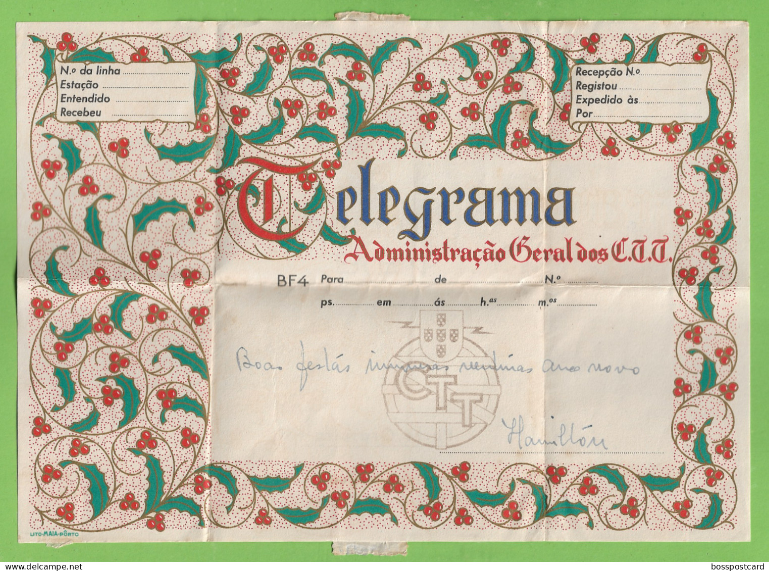 História Postal - Filatelia - Telegrama - Telegram - Stamps - Timbres - Philately - Portugal - Briefe U. Dokumente