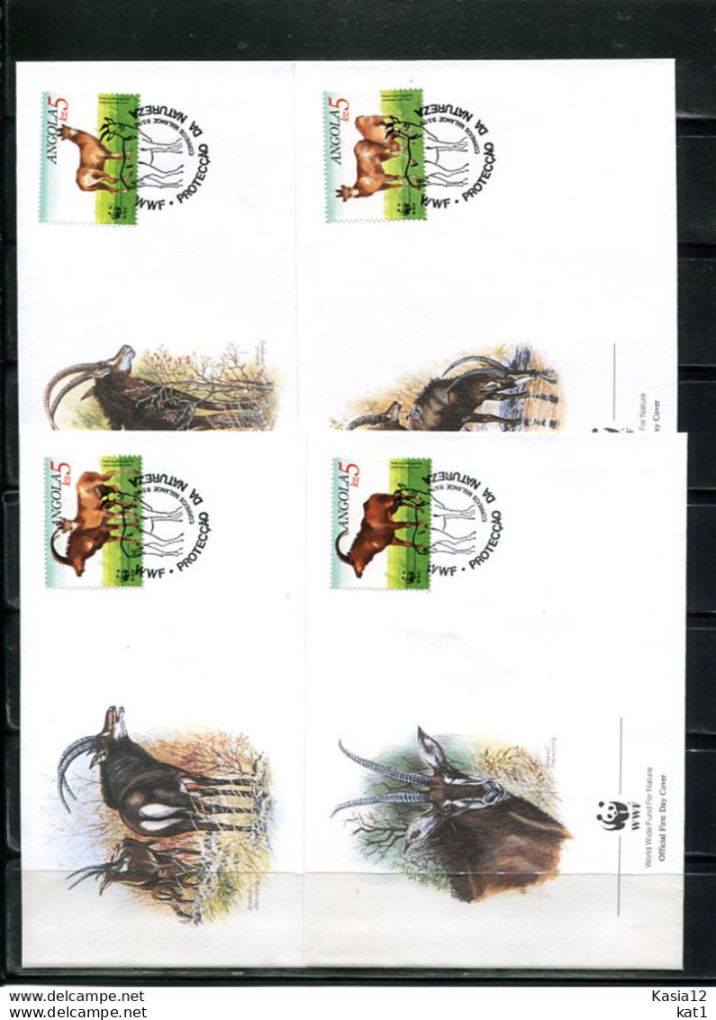 A51480)WWF-FDC Saeugetiere: Angola 799 - 802 - FDC