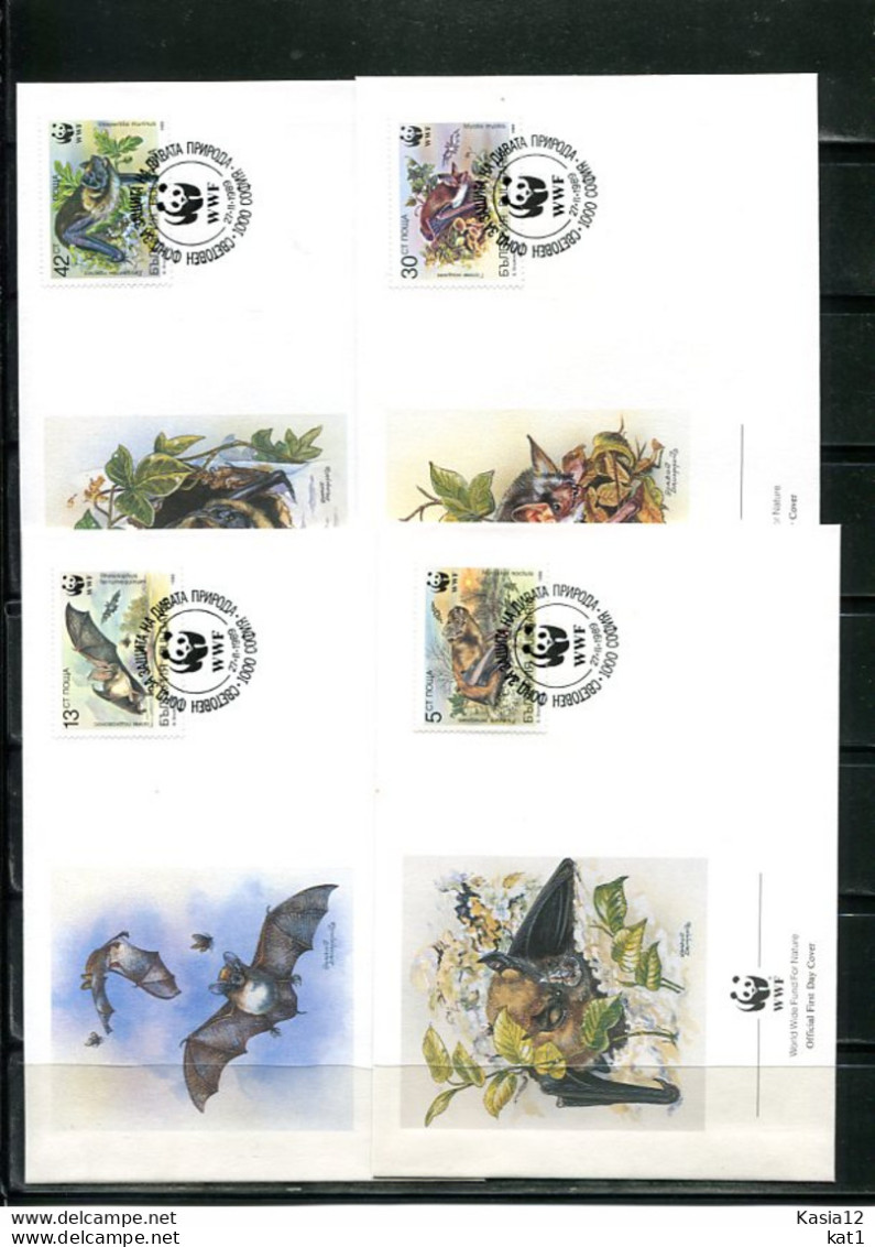 A51489)WWF-FDC Saeugetiere: Bulgarien 3741 - 3744 - FDC