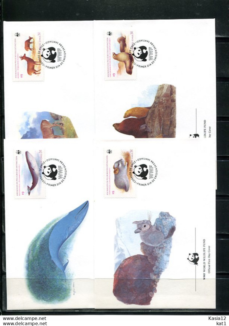 A51491)WWF-FDC Saeugetiere: Chile 1066 - 1069 - FDC
