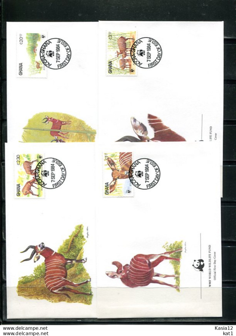 A51498)WWF-FDC Saeugetiere: Ghana 1060 - 1063 - FDC