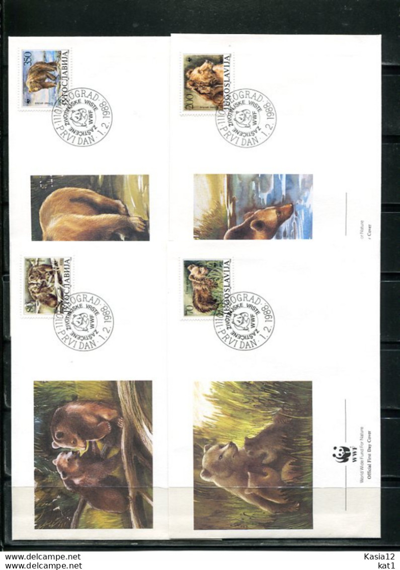 A51505)WWF-FDC Saeugetiere: Jugoslawien 2260 - 2263 - FDC