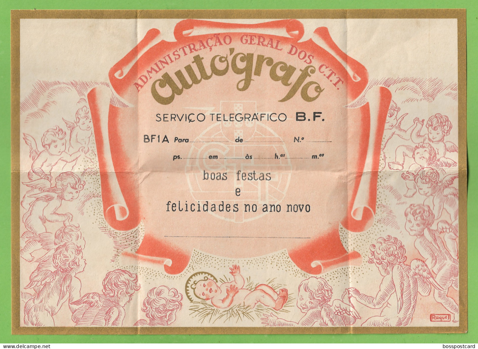 História Postal - Filatelia - Autógrafo - Telegrama - Telegram - Natal - Christmas - Noel - Philately - Portugal - Covers & Documents