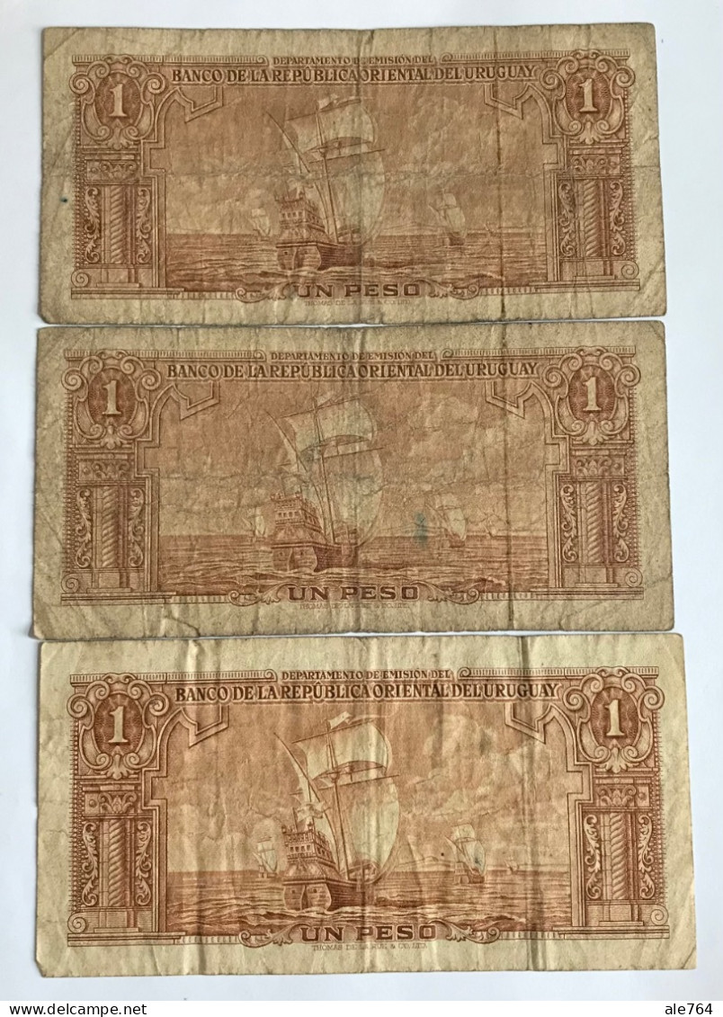 Uruguay 1 Peso, 1939, Serie D, Diferentes Firmas, P 35. - Uruguay