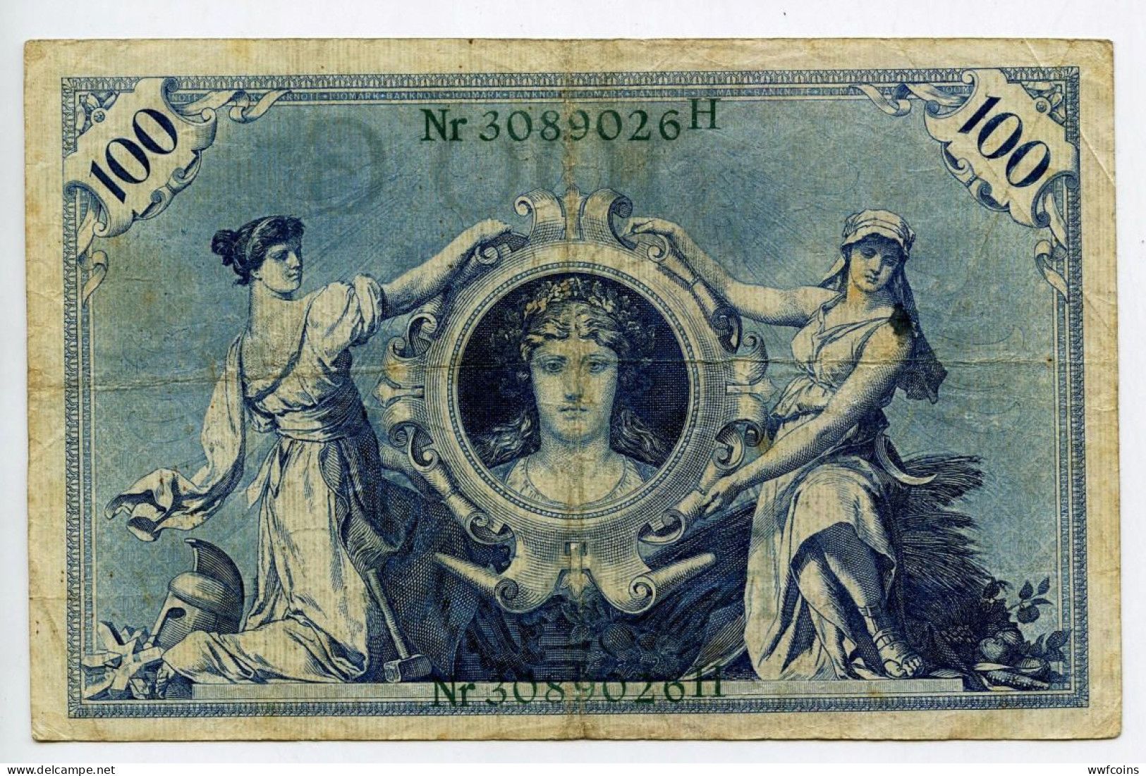 BANCONOTA GERMANIA 100 MARCHI 1908 BERLINO - 100 Mark