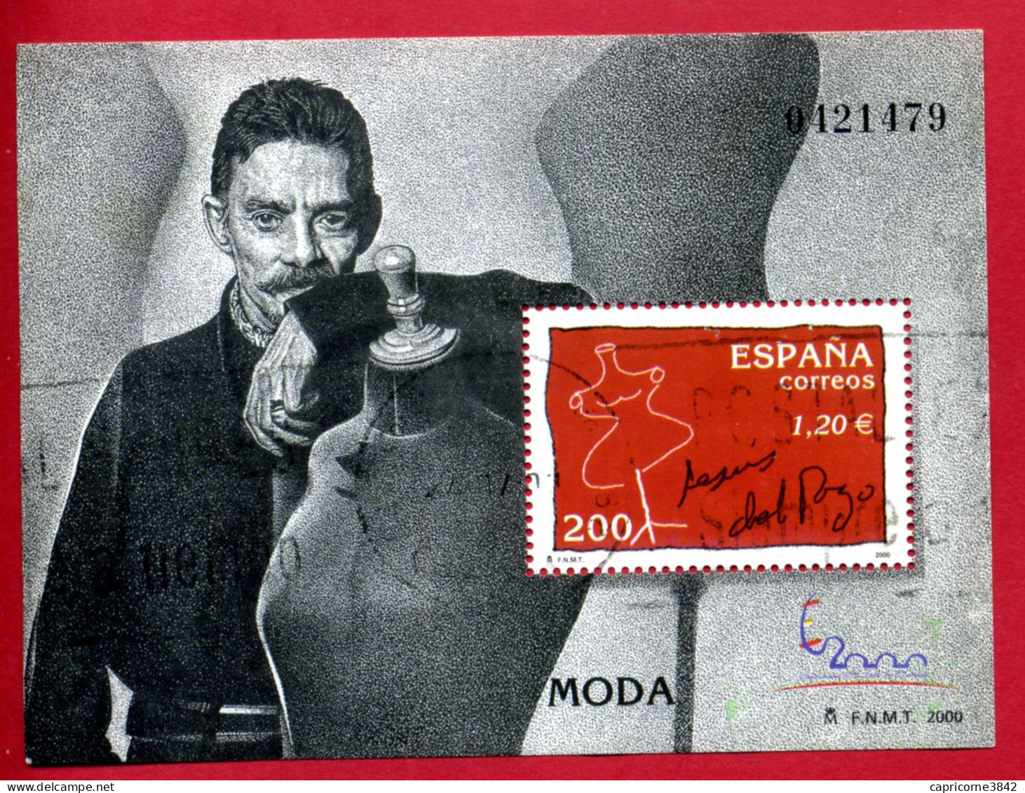 2000 - Espagne - Bloc Oblitére - Mode Espagnole - Jesus Del Pozo - Blocs & Hojas