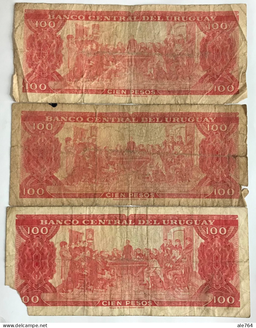 Uruguay 100 Pesos, 1967, Diferentes Firmas, P 47. - Uruguay