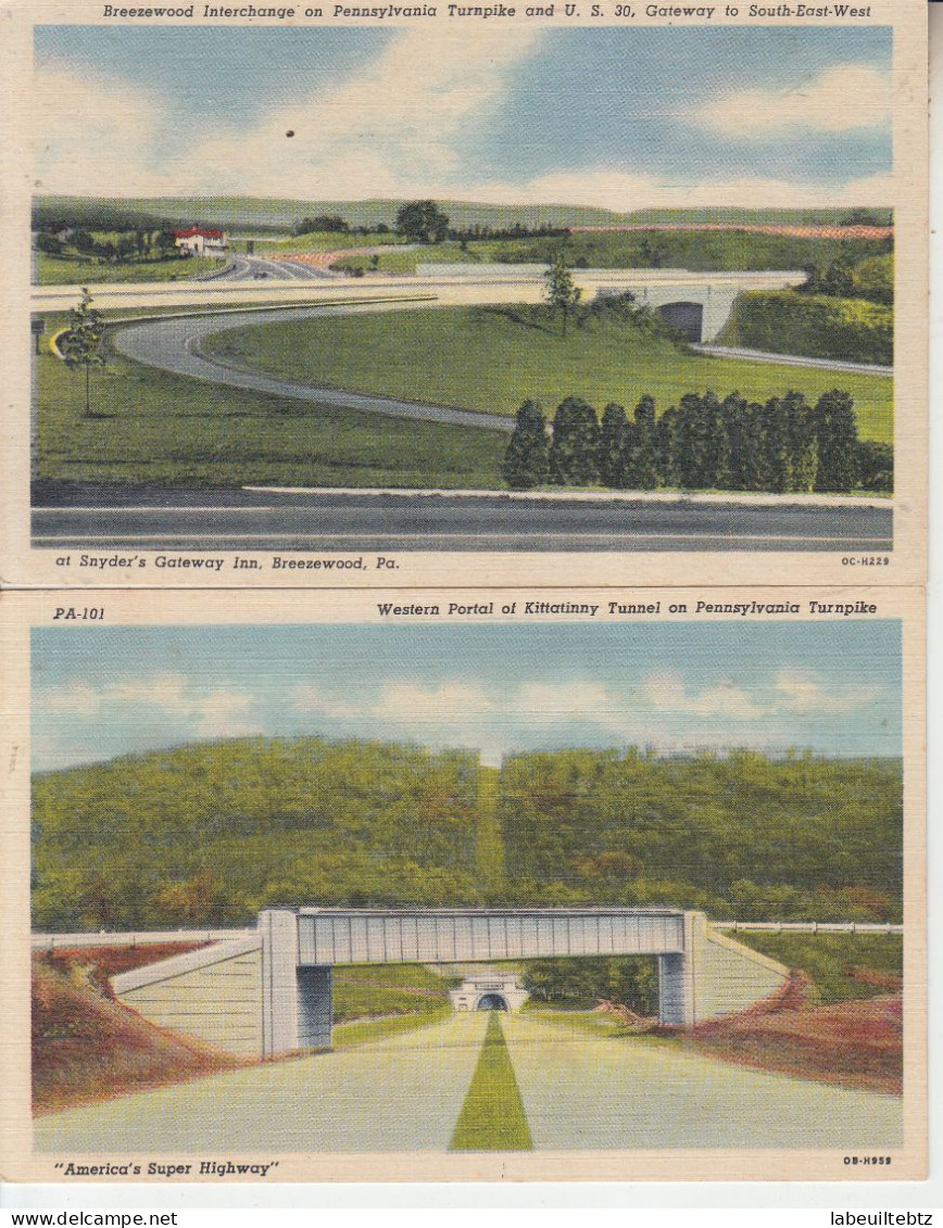 4 Cartes - Pennsylvania Turnpike  PRIX FIXE - Harrisburg