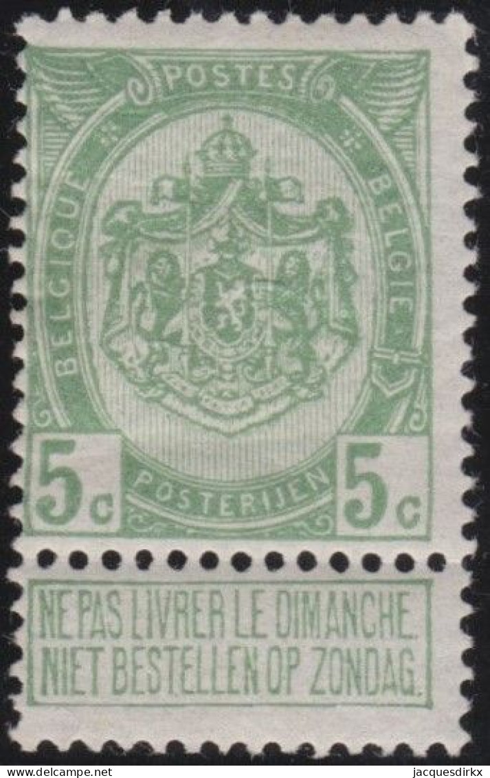 Belgie  .   OBP    .   83    .   *      .    Ongebruikt Met Gom     .   /   .   Neuf Avec Gomme - 1893-1907 Coat Of Arms