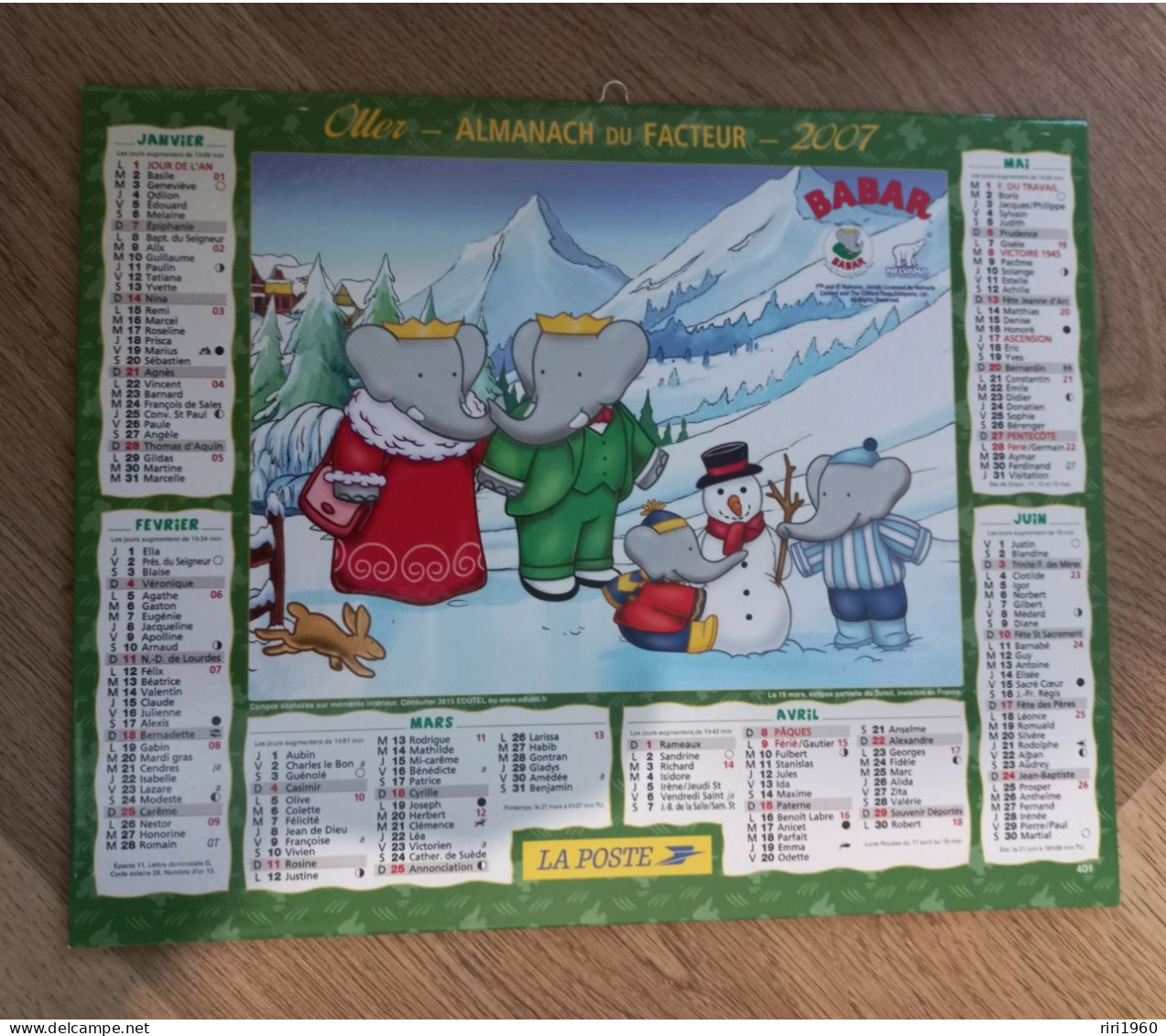 Almanach Du Facteur. Babar. - Grand Format : 2001-...