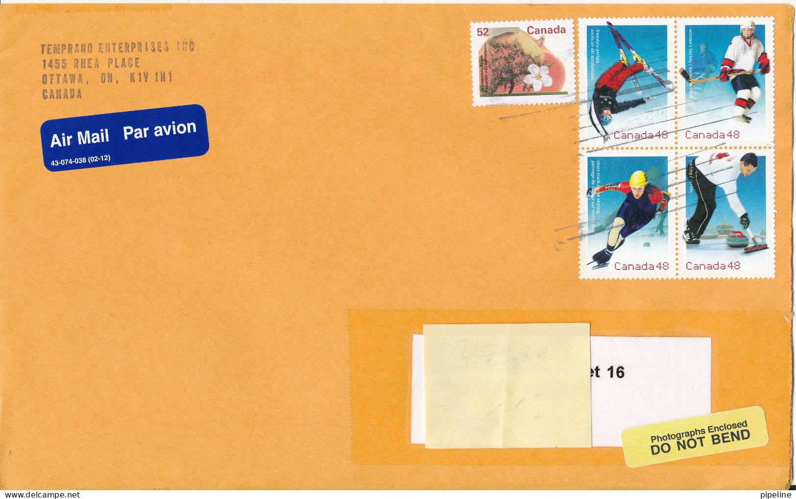 Canada Cover Sent Air Mail To Denmark 2002 With Topic Stamps (big Size Cover) - Cartas & Documentos