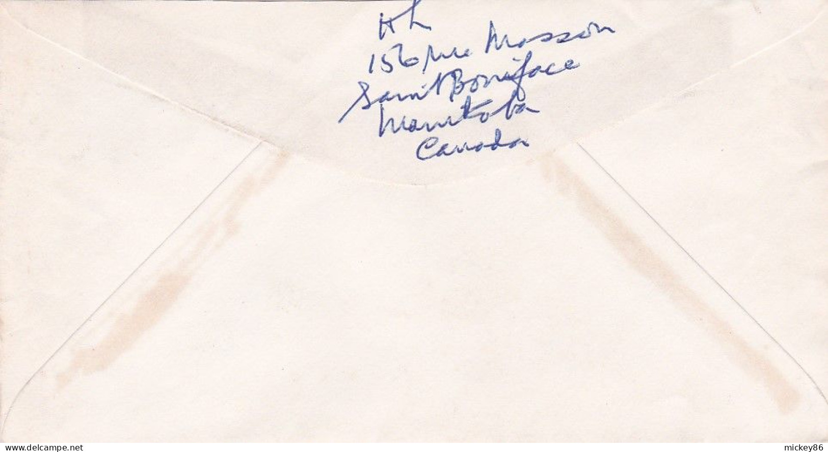 Canada--1960--Lettre  Entier  De ST  BONIFACE Pour POITIERS (France)..timbres ( Kayak) + Cachet 31-8-60 - Brieven En Documenten