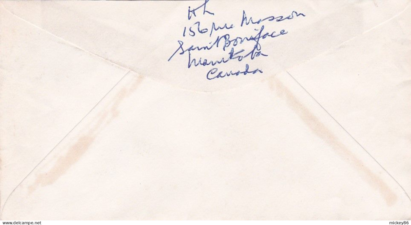 Canada--1960--Lettre  Entier  De ST  BONIFACE Pour POITIERS (France)..timbres ( Kayak) + Cachet 31-8-60 - Covers & Documents