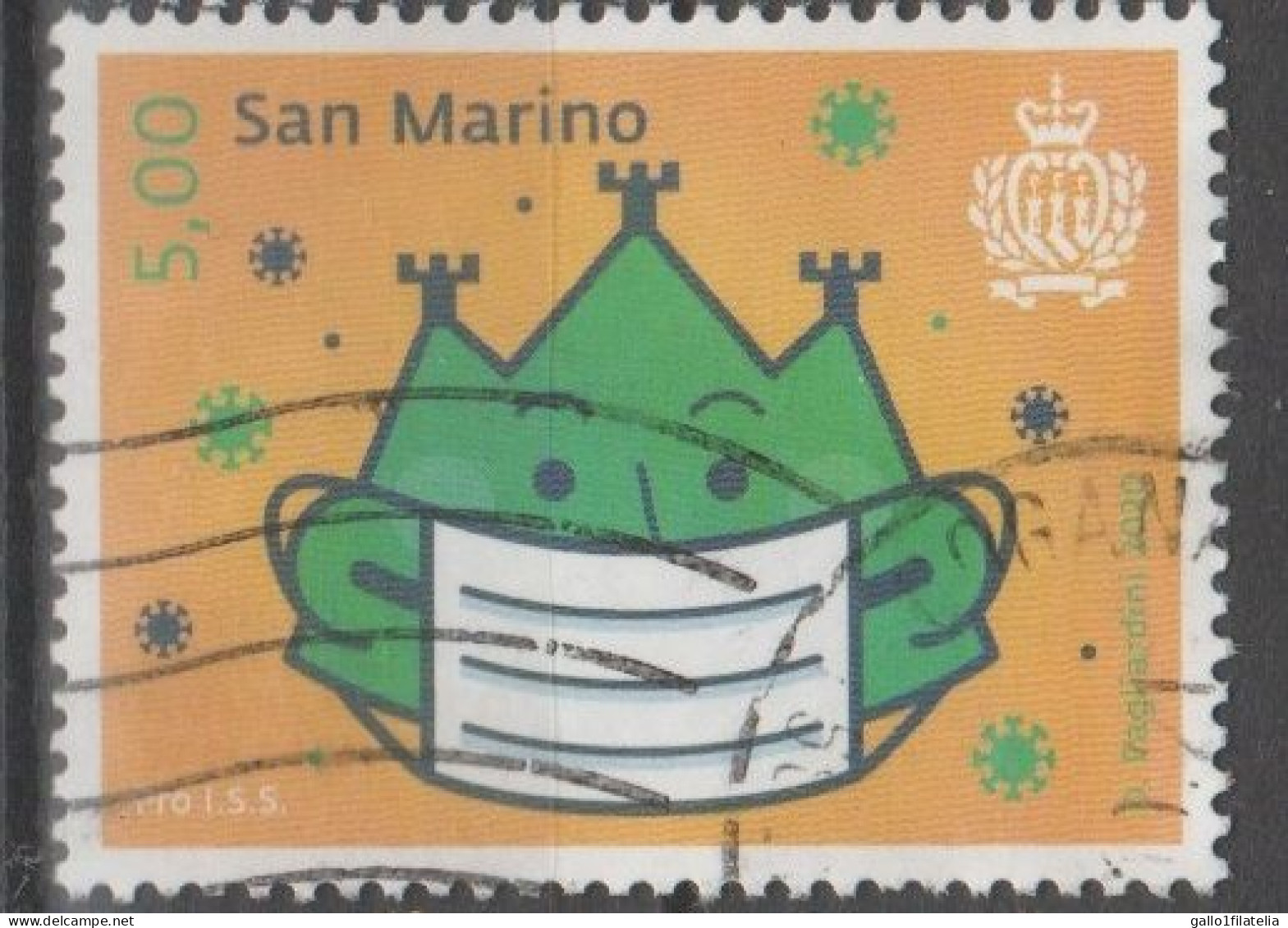 2020 - SAN MARINO - LOTTA AL COVID -  PRO ISTITUTO PER LA SICUREZZA SOCIALE / PRO INSTITUTE FOR SOCIAL SECURITY - USATO - Used Stamps