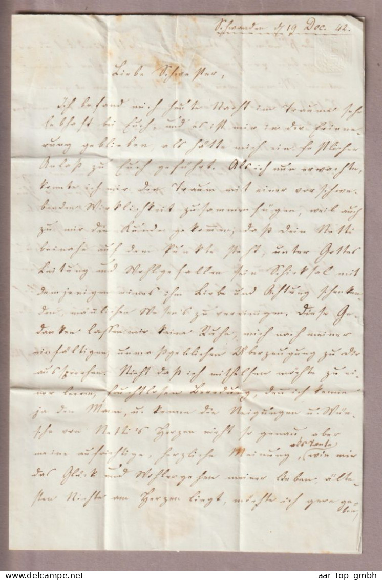 CH Heimat GL Schwanden Vorphilabrief 1842-12-19 über Glarus Nach Mollis - ...-1845 Prefilatelia