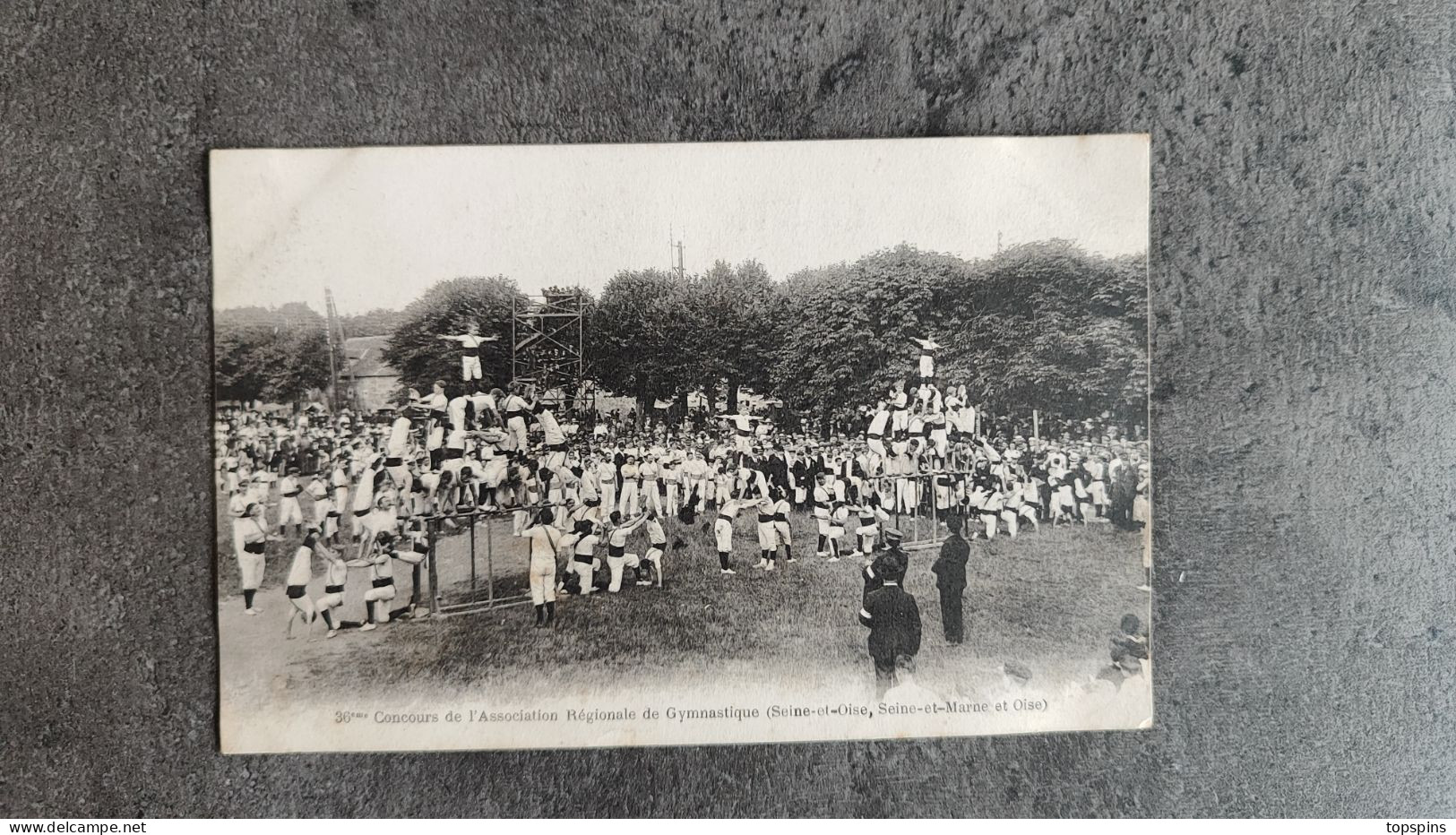 CARTE POSTALE CP ANIMÉ 36e CONCOURS DE GYMNASTIQUE OISE DEBUT 1900 - Gymnastique