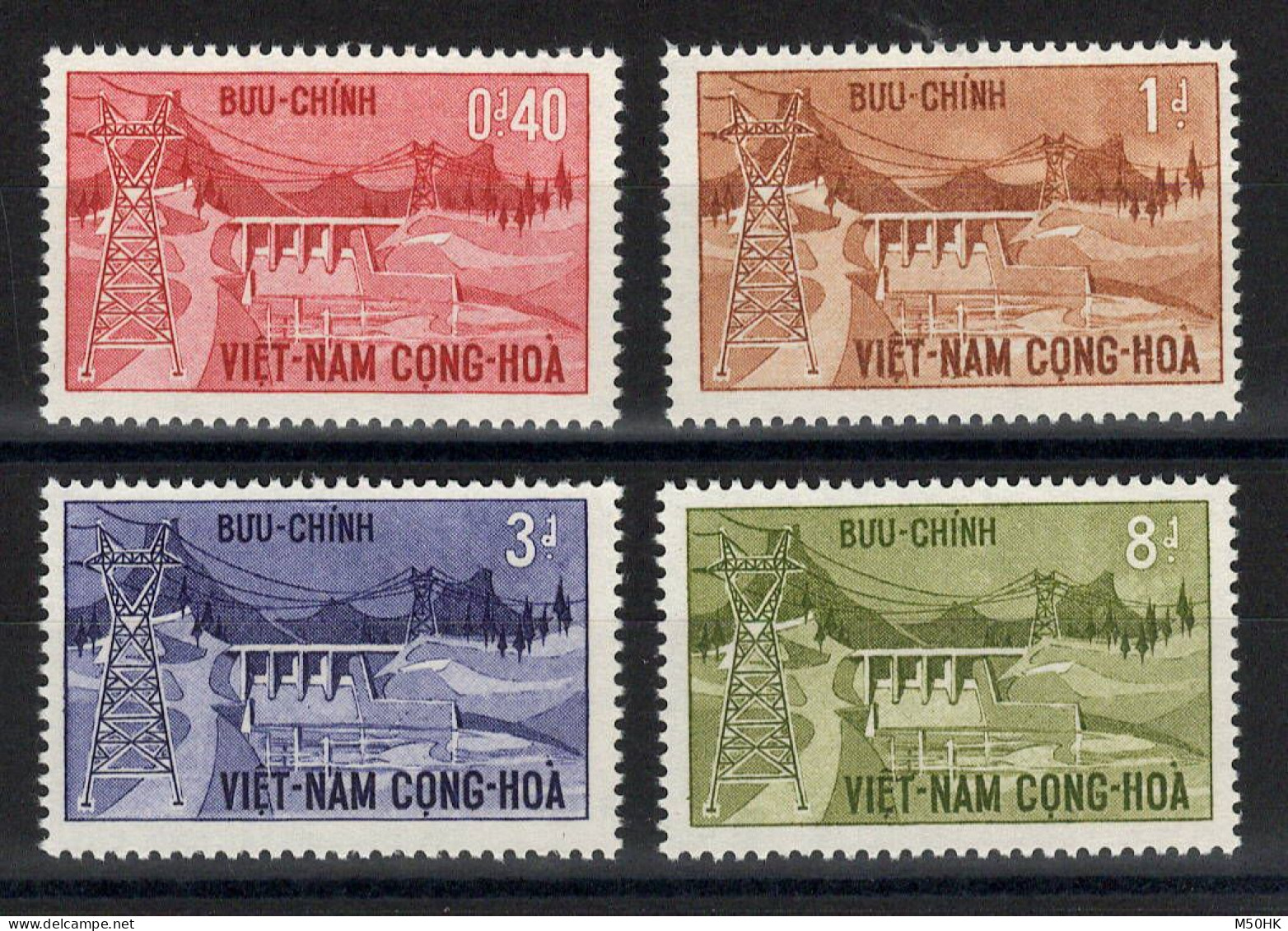 Vietnam Du Sud - YV 230 à 233 N** MNH Luxe Complète , Barrage Hydroélectrique - Viêt-Nam