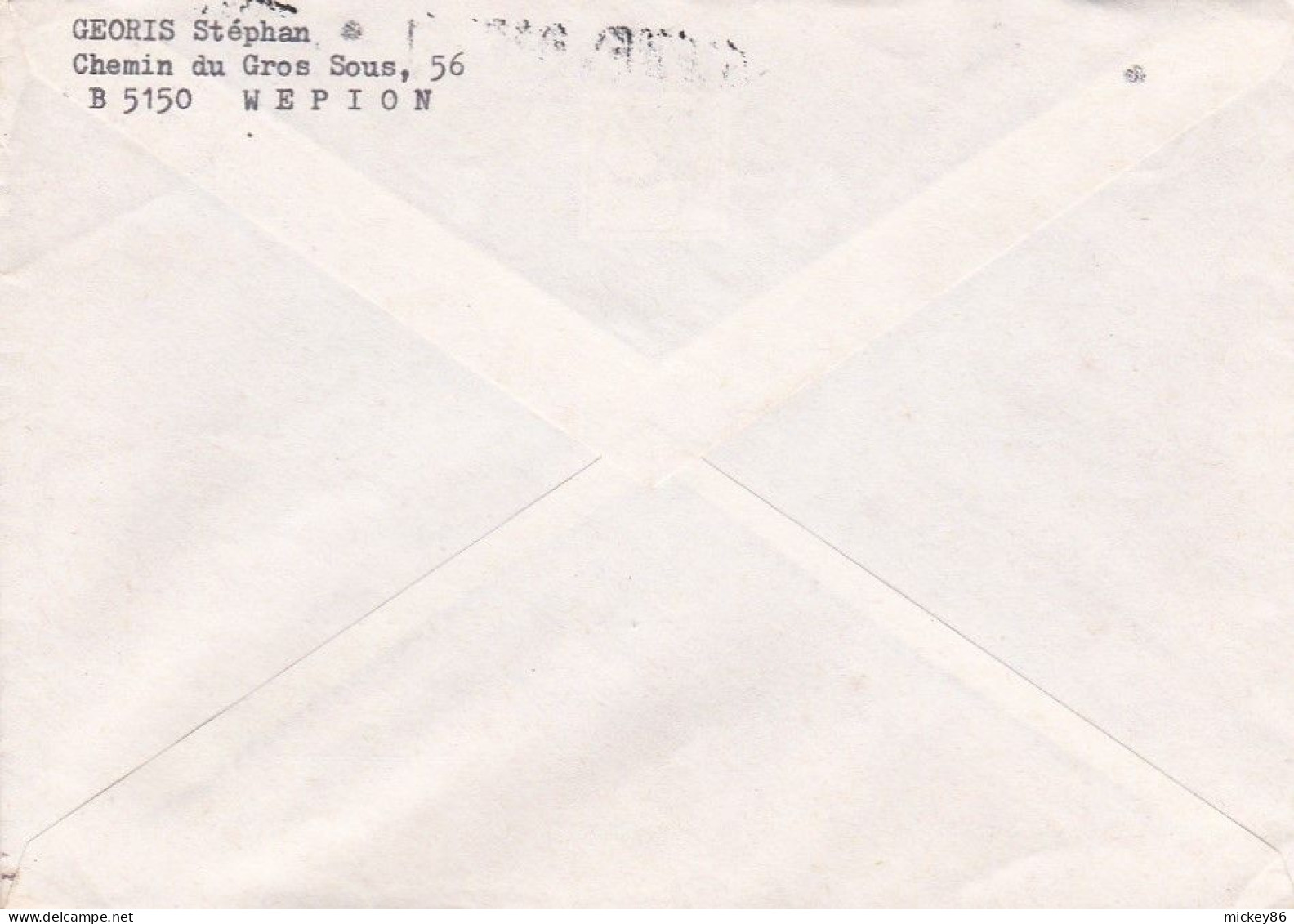 Belgique-1978--Lettre De NAMUR Pour POITIERS (France)..timbre Seul Sur Lettre + Cachet   25-4-78  ANNEVOIE (Expo Fleurs) - Brieven En Documenten