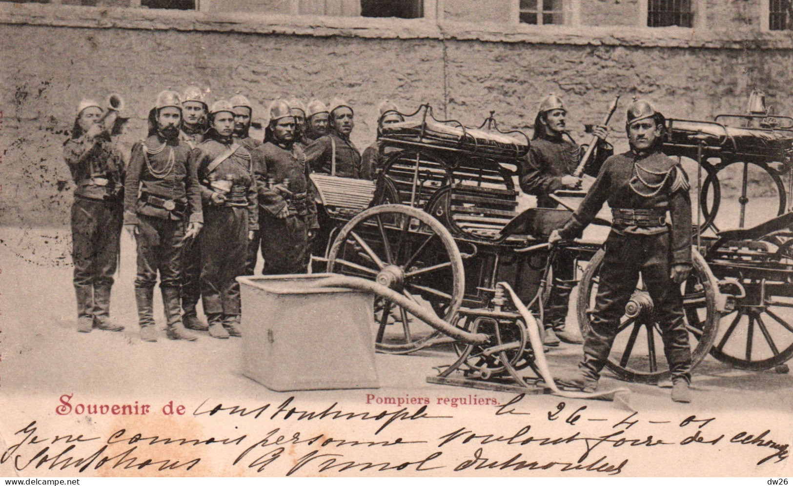 Souvenir De Constantinople 1901 - Pompiers Réguliers Turcs - Carte Max Fruchtermann N° 76 - Feuerwehr