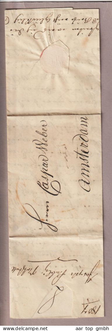 CH Heimat GL Netstal 1807-07-08 Brief Nach Amsterdam - ...-1845 Prephilately