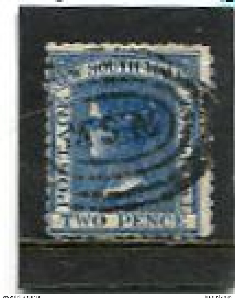 AUSTRALIA/NEW SOUTH WALES - 1863  2d  BLUE  FINE USED  SG 192 - Usati