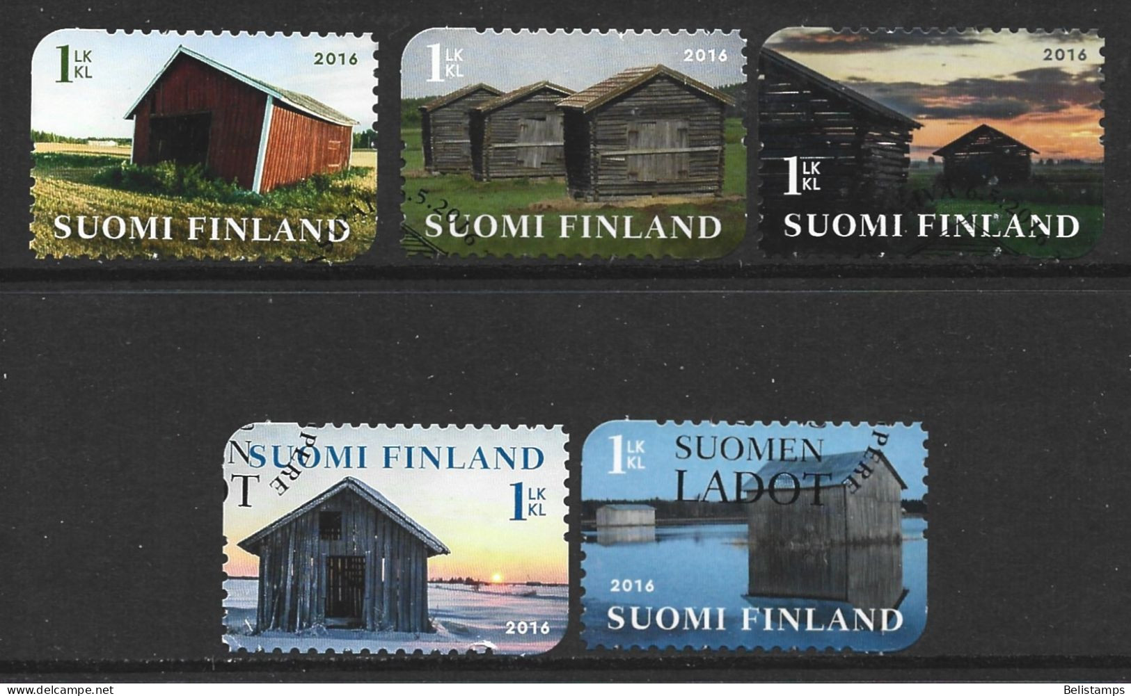 Finland 2016. Scott #1518a-e (U) Barns  *Complete Set* - Used Stamps