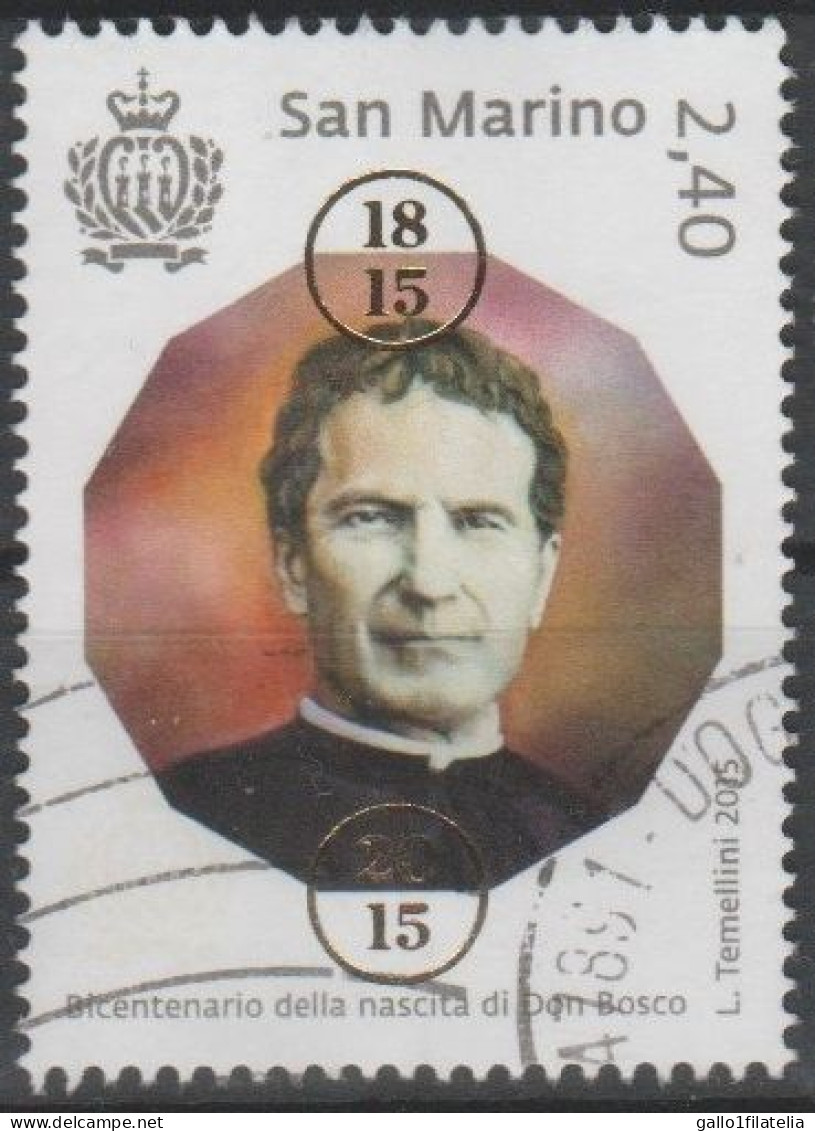 2015 - SAN MARINO - BICENTENARIO DELLA NASCITA DI DON BOSCO / BICENTENNIAL OF THE BIRTH OF DON BOSCO - USATO. - Used Stamps