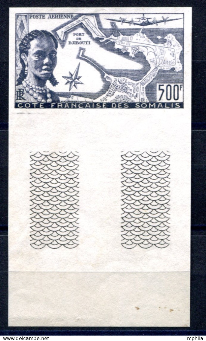 RC 26651 COTE DES SOMALIS PA N° 25 JEUNE FILLE DE DJIBOUTI ESSAI GRIS BORD DE FEUILLE NEUF * - Unused Stamps